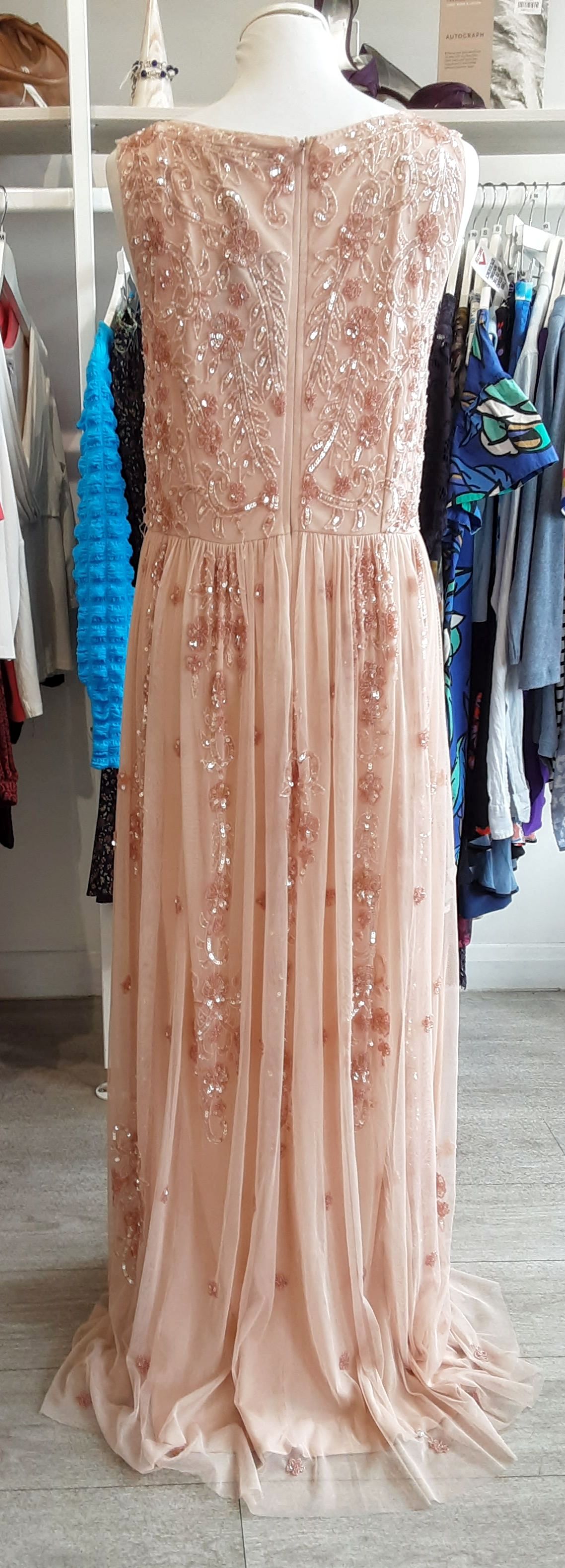 Beauut Beaded Pink Dress size 12 Shop for Shelter