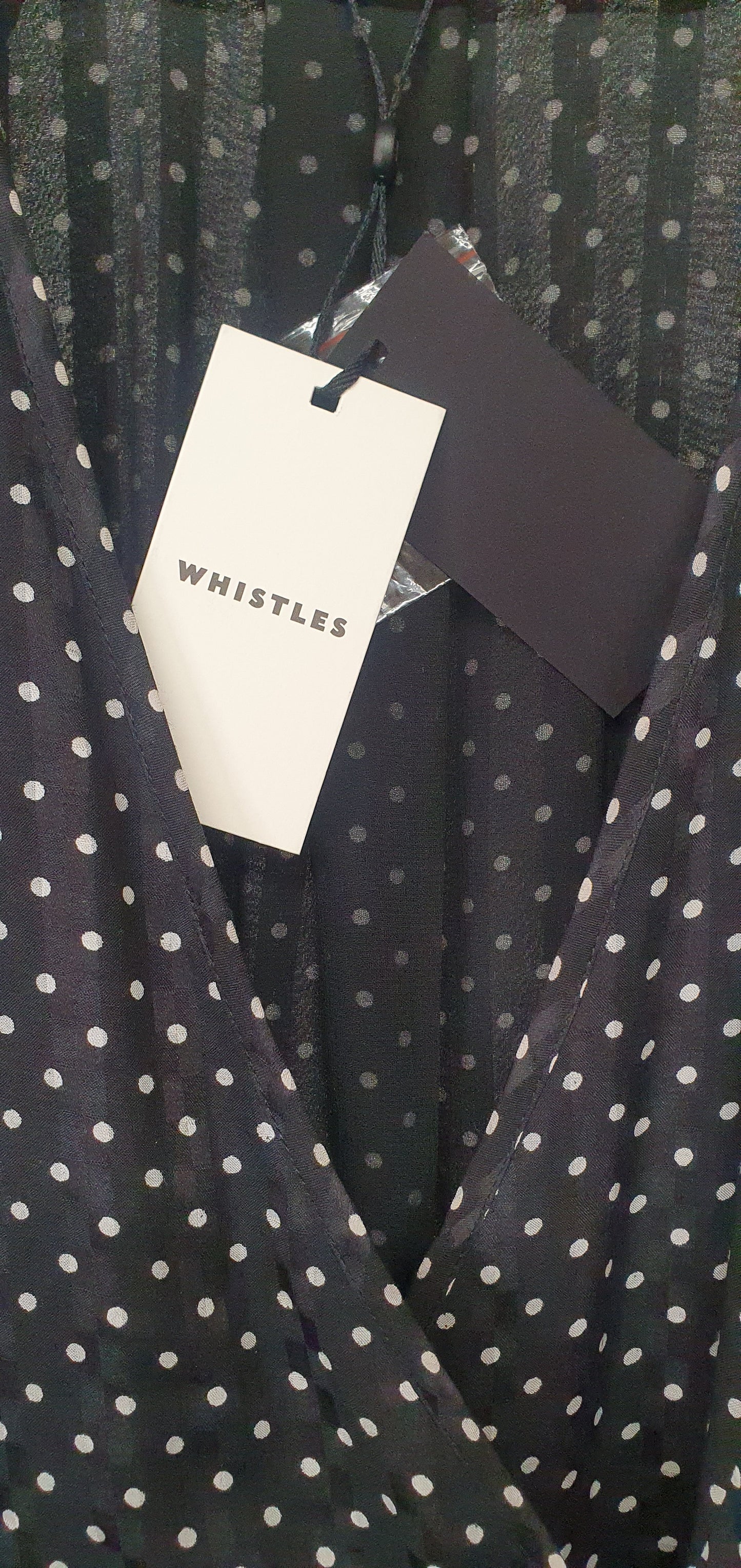 Whistles Spot Maxi Dress Size 10 BNWT