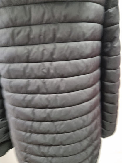 Mint Velvet Black Faux Fur Trim Hooded Puffer Jacket Size 8