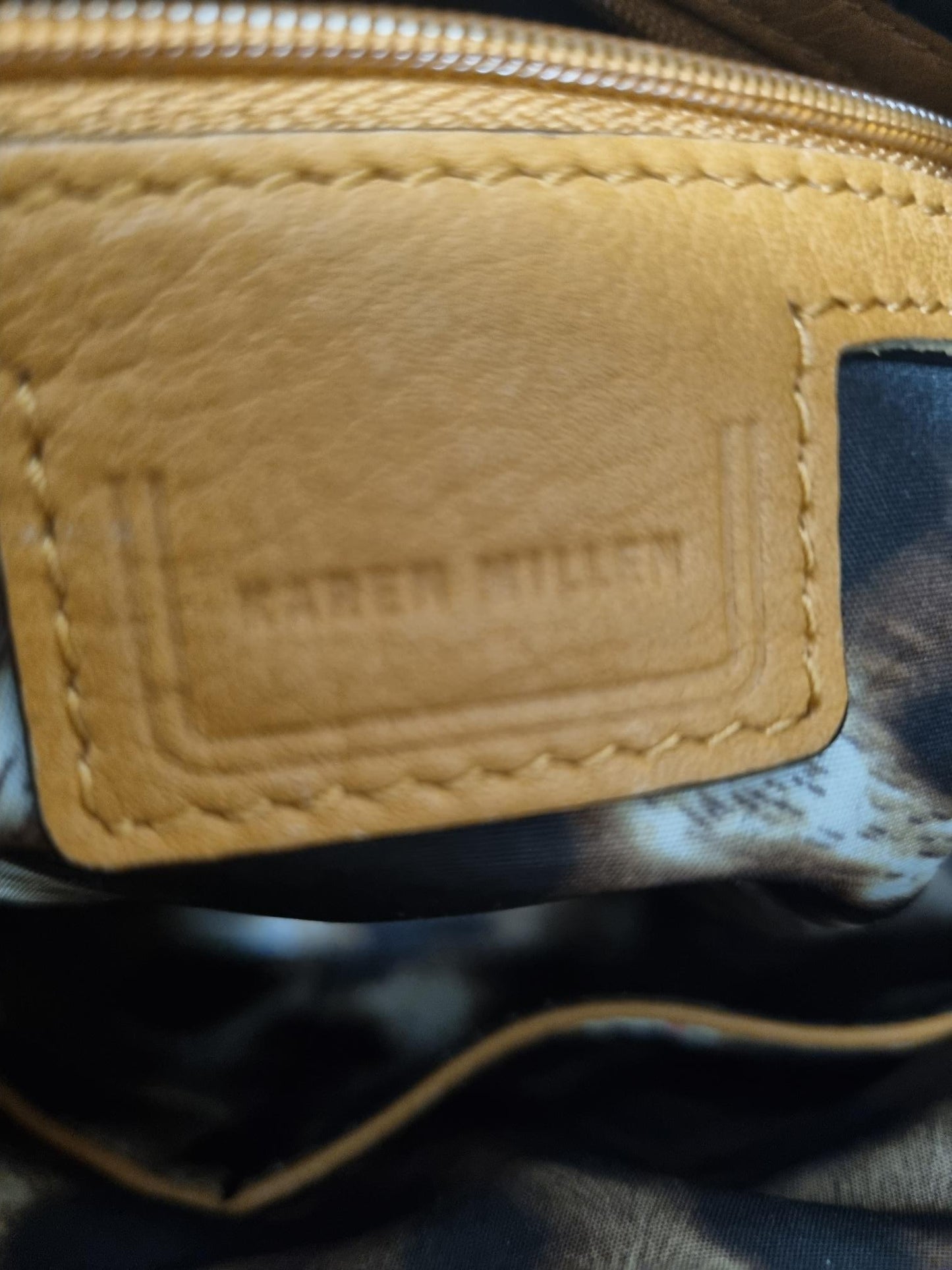 Karen Millen Tan 100% Leather Shoulder Bag