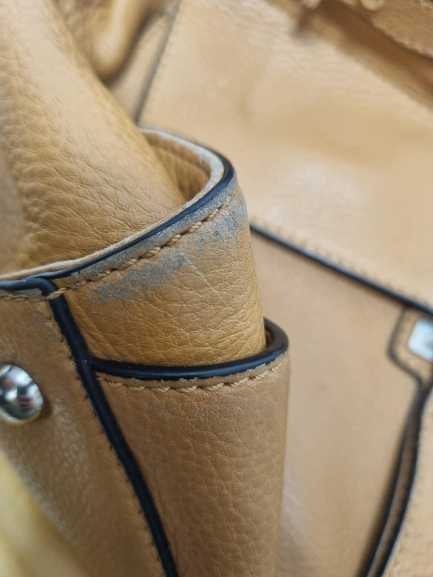 Karen Millen Tan 100% Leather Shoulder Bag