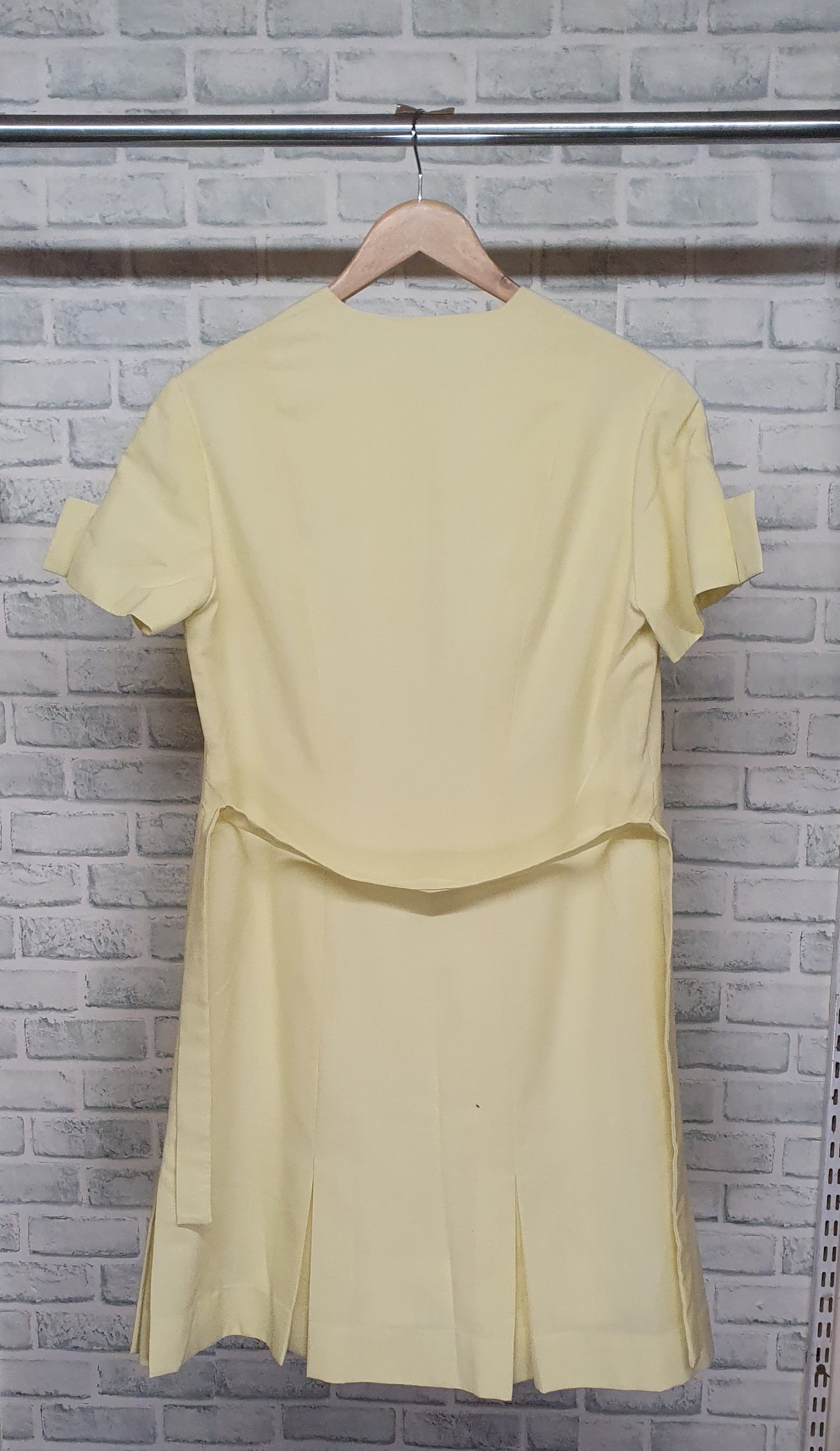 Vintage Kammgarn Trevira Yellow Midi Dress