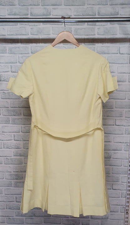 Vintage Kammgarn Trevira Yellow Midi Dress