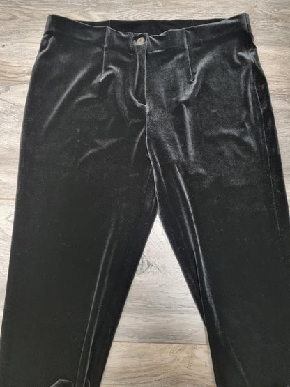 House of Bruar Black Velvet Trousers Size 34W BNWT