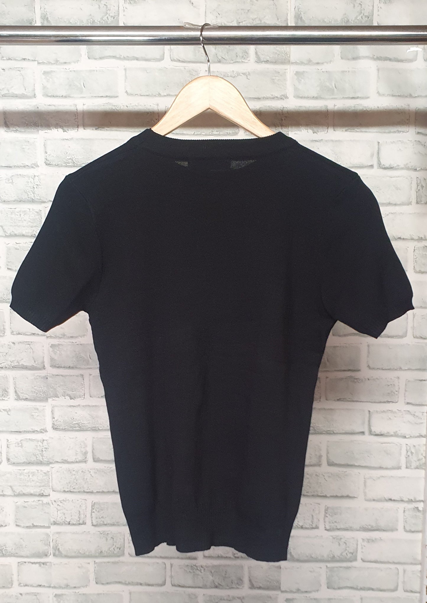 Converse Play Comme des Garcons Black Fine Knit T-Shirt Size Small BNWT