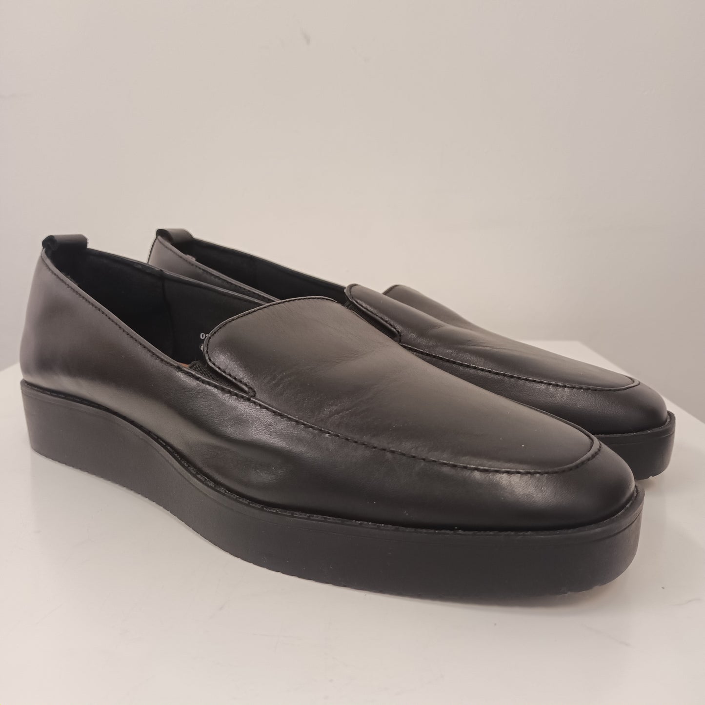 M&S Size 5 1/2 Black Leather Shoes