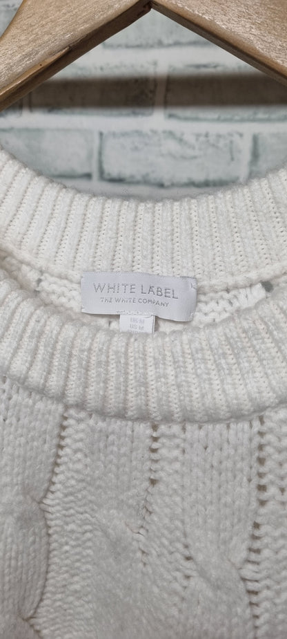 White Label The White Company White Knitted Jumper Size Medium