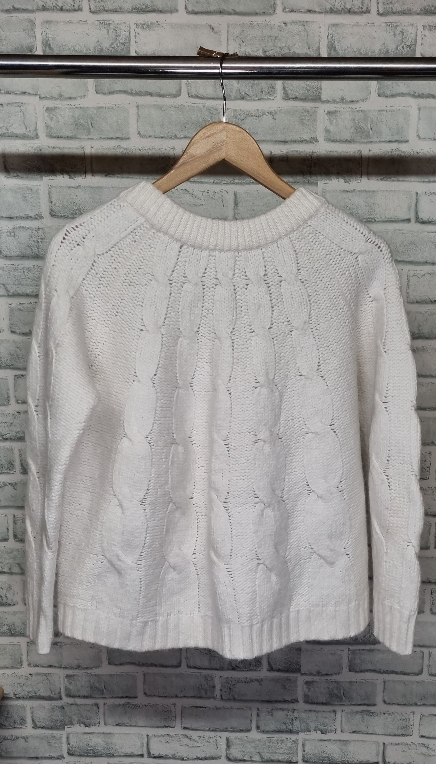 White Label The White Company White Knitted Jumper Size Medium