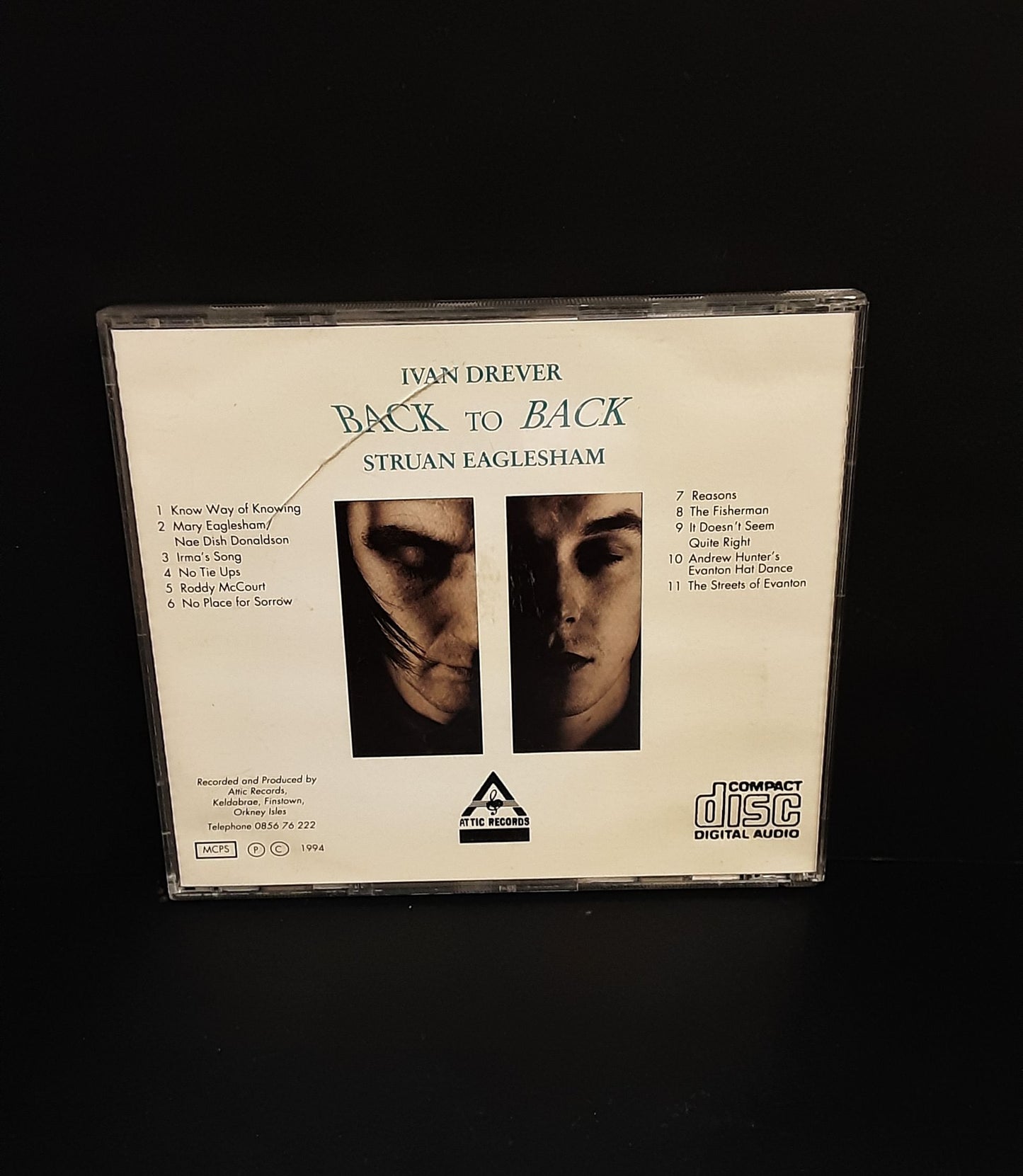 Iven Drever & Struan Eaglesham - Back to Black, Attic Records, 1994 - CD