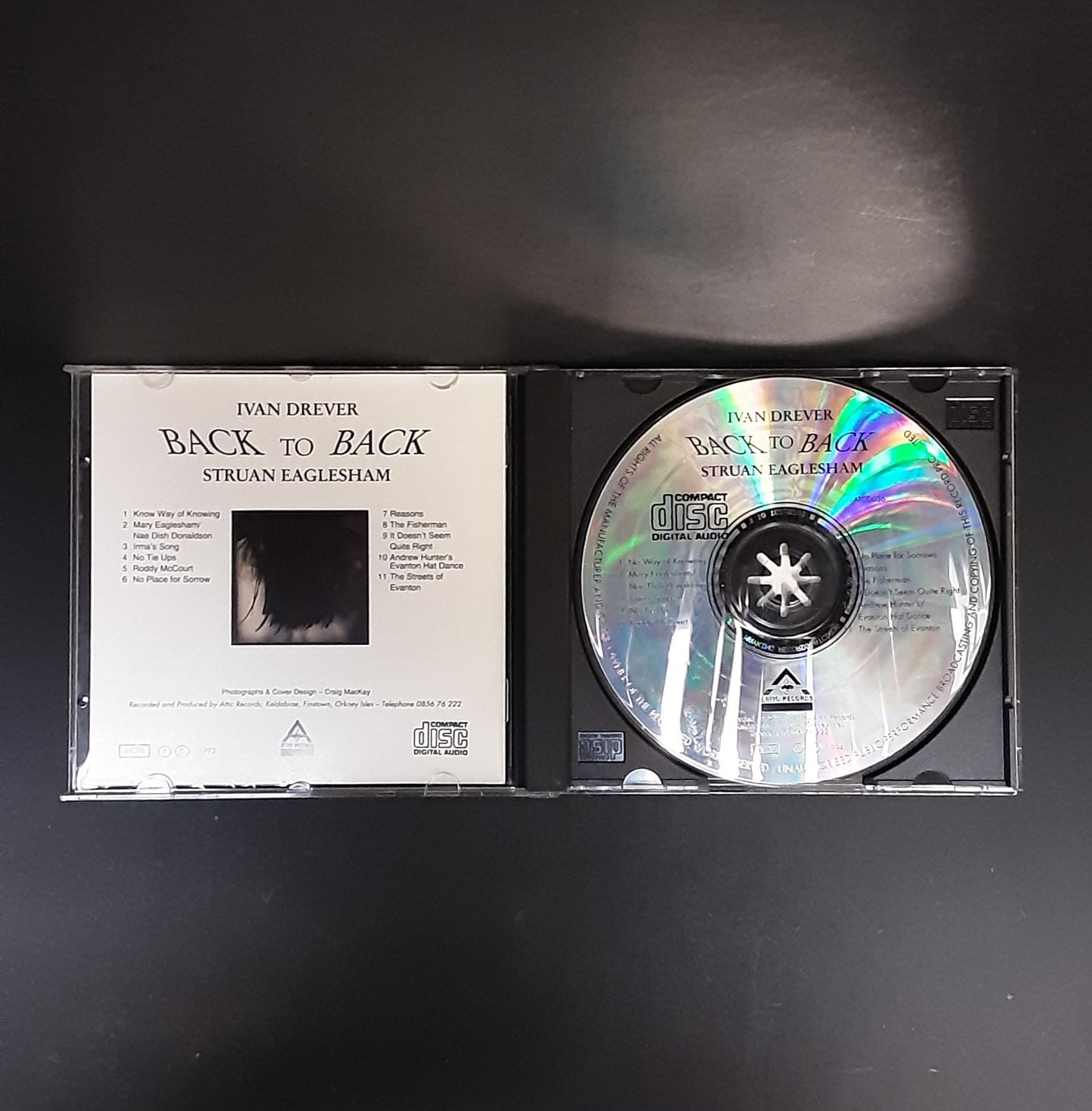 Iven Drever & Struan Eaglesham - Back to Black, Attic Records, 1994 - CD