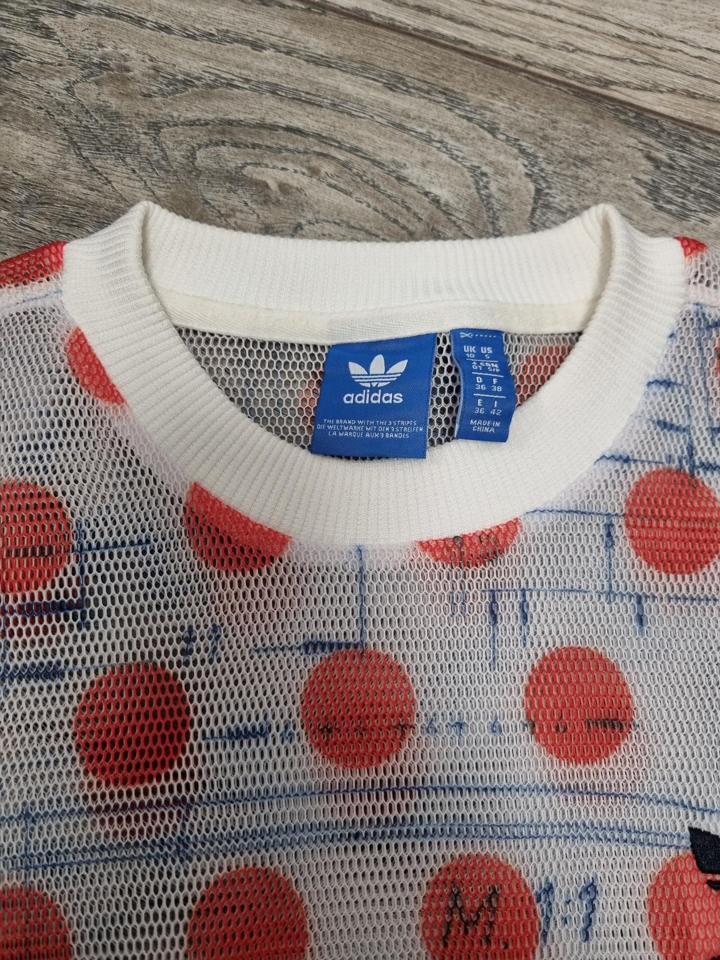 Adidas Originals Osaka Polka Dot Mesh Sweatshirt Size 10