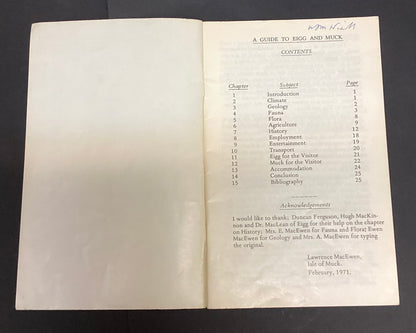 A Guide to Eigg and Muck by Lawrence MacEwan