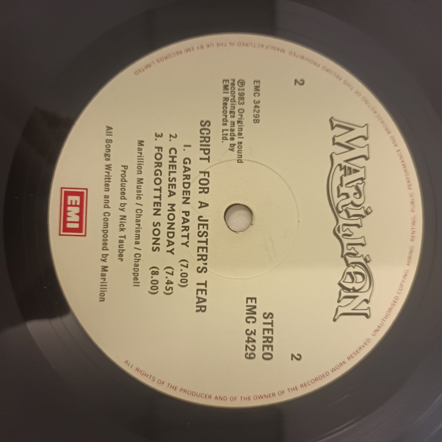 Marillion Script For A Jesters Tear 12" Gatefold Vinyl EMC 3429