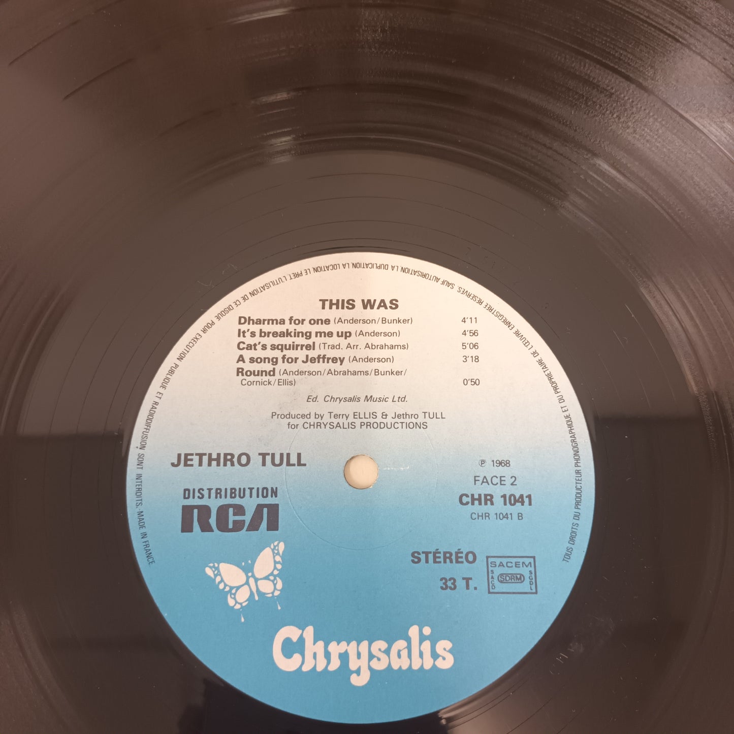 Jethro Tull This Was 12" Gatefold Vinyl CHR-1041