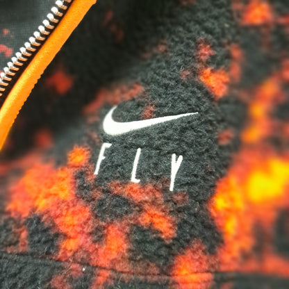 Nike Fly Womens Basketball Pullover Marble Black And Orange XS