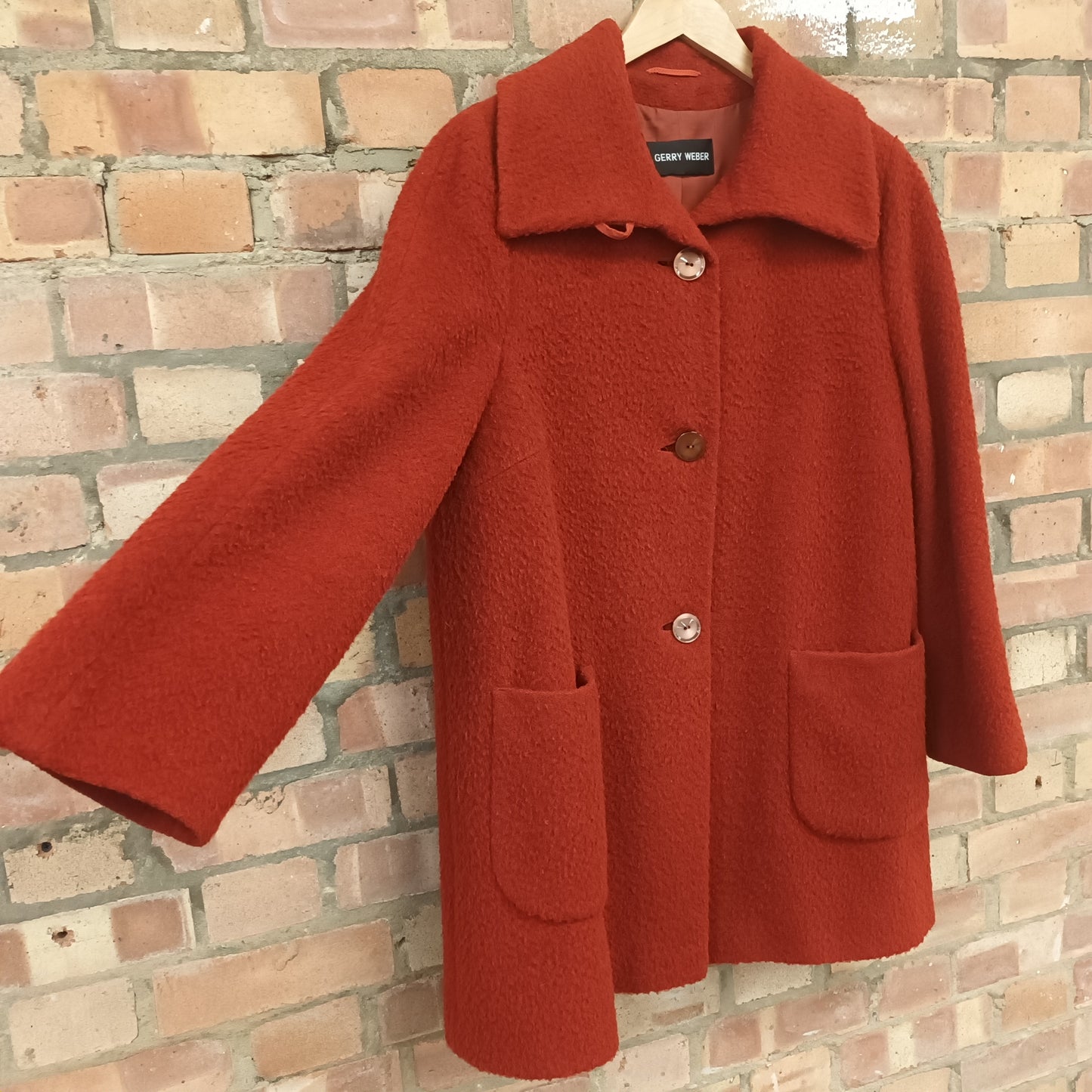 Gerry Weber Size 16 Red Wool Coat