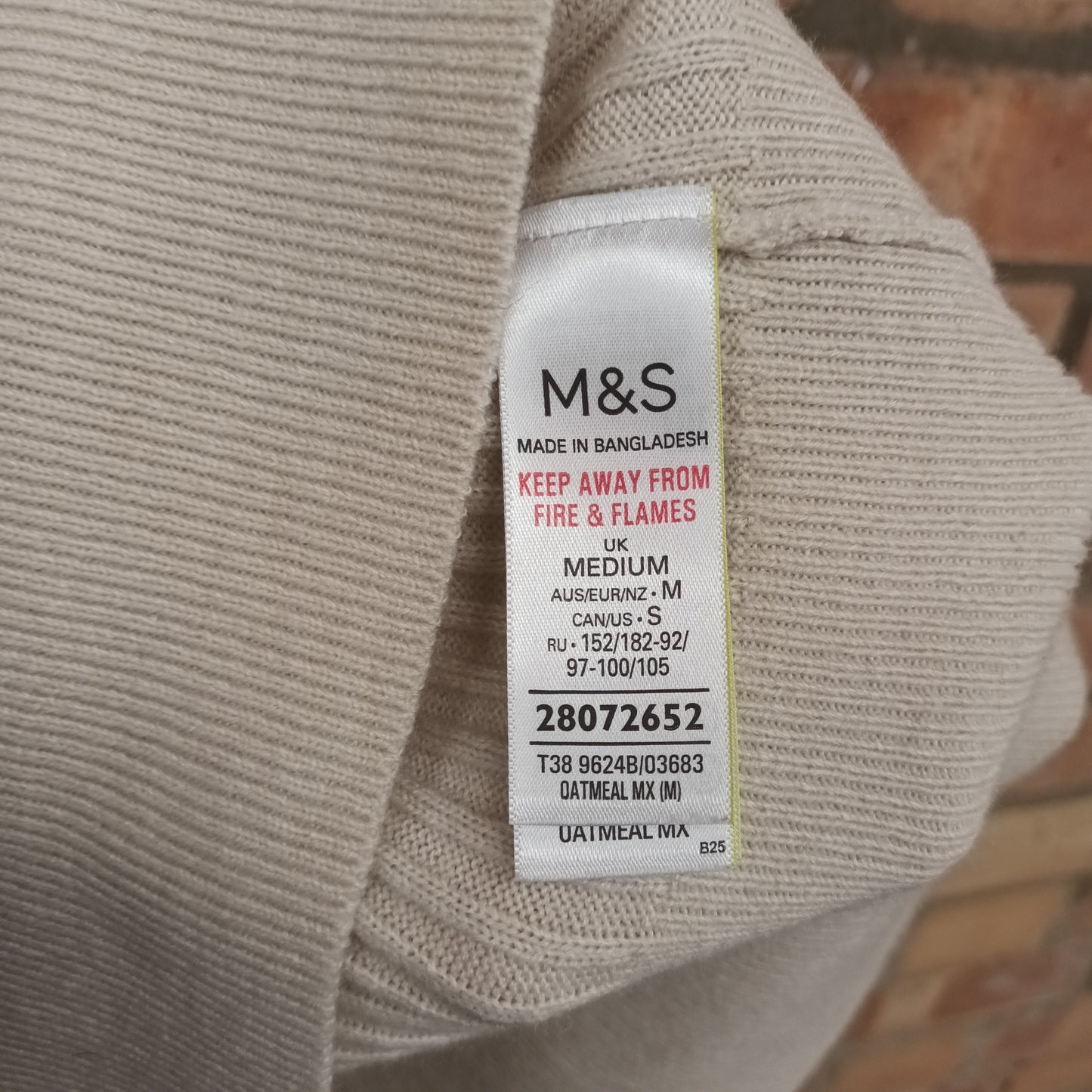 M&S Collection Medium Cream & Black Stripe Jumper Dress