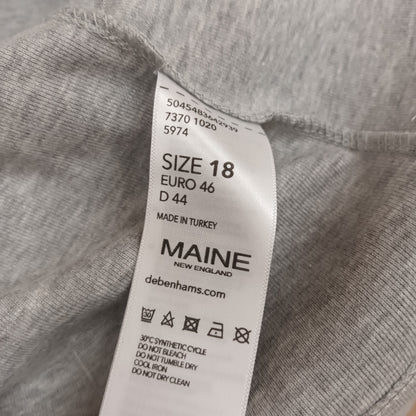 Maine New England Size 18 Grey Long Sleeve Top
