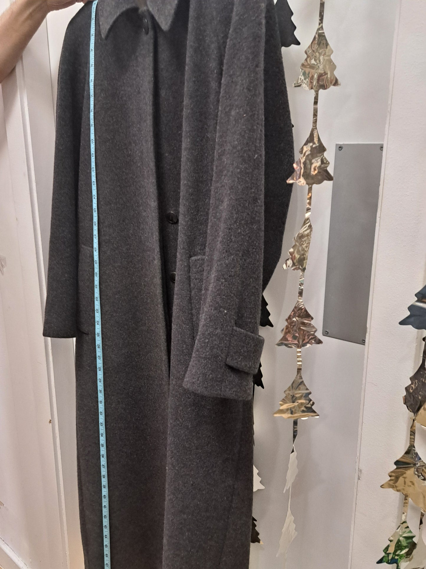 Ladies Grey Wool & Cashmere Coat Size 12 Hobbs