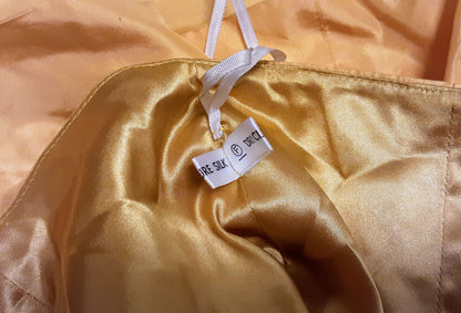 Jan Vanvelden Vintage Yellow Silk Embellished Dress size S
