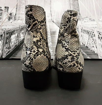 Tamaris Snakeskin Print Ankle Boots size 36 - UK 3