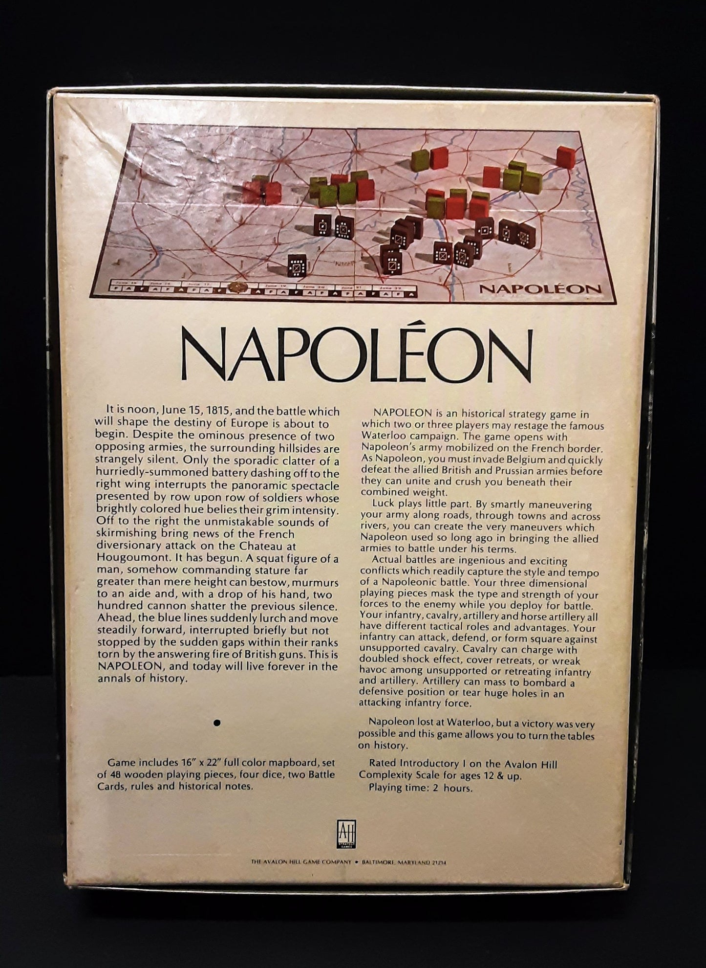 Napoleon: The Waterloo Campaign Game by Avalon Hill Game, 1974