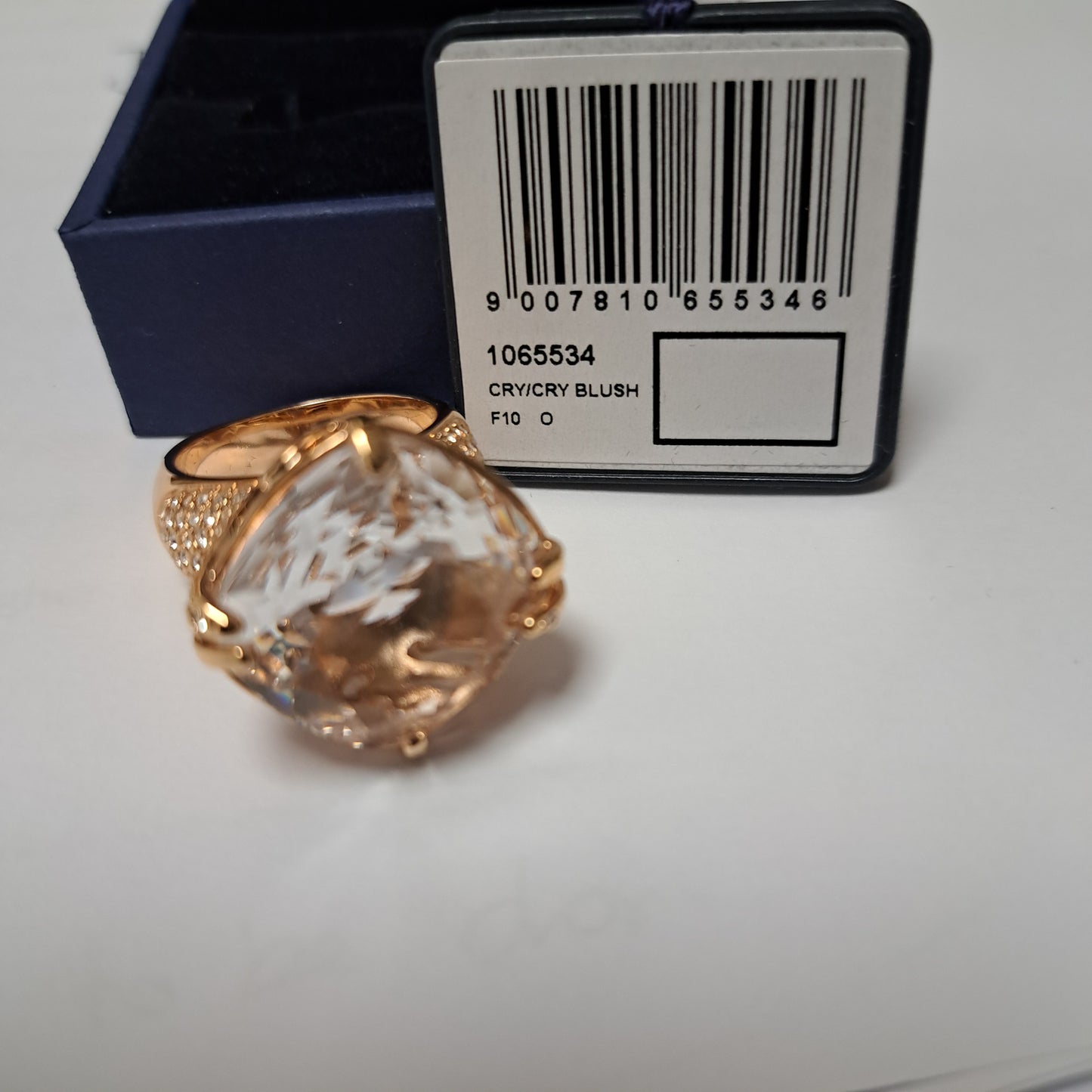 Swarovski Crystal  Lucent Cocktail Ring Size P