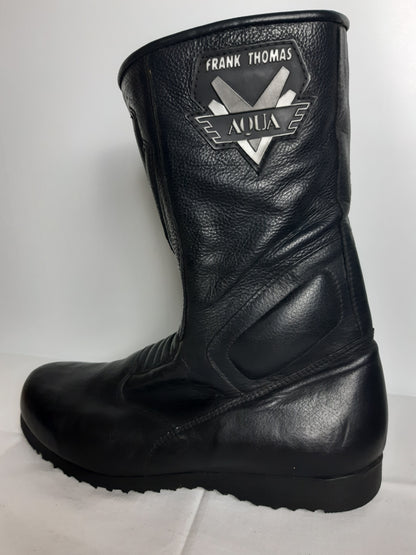 Frank Thomas Black Leather Boots Size 8