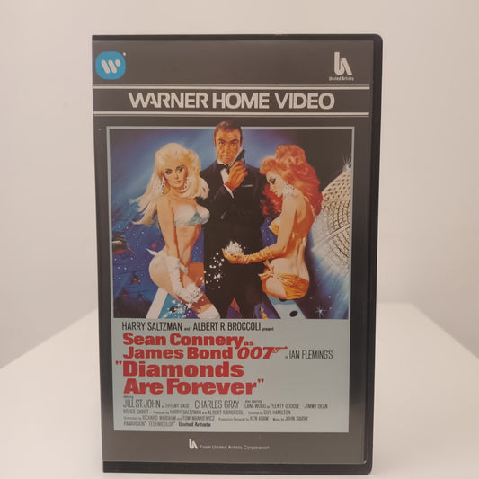 Rare Diamonds Are Forever James Bond Pre Certificate VHS Tape Mint Condition