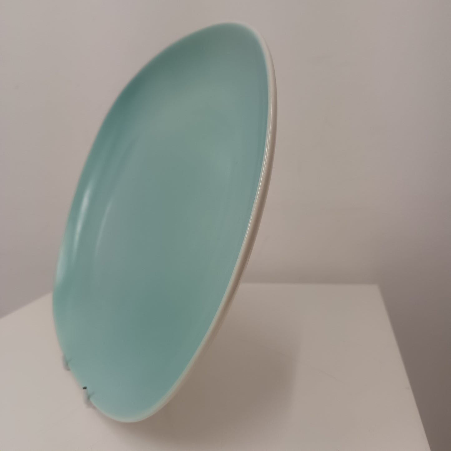 Vintage Poole TwinTone 14" Ice Green & Seagull Serving Platter