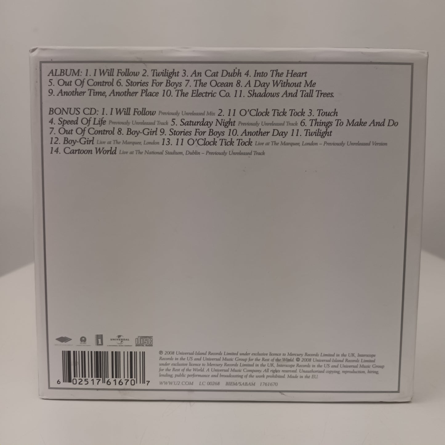 U2 Boy Deluxe Edition CD