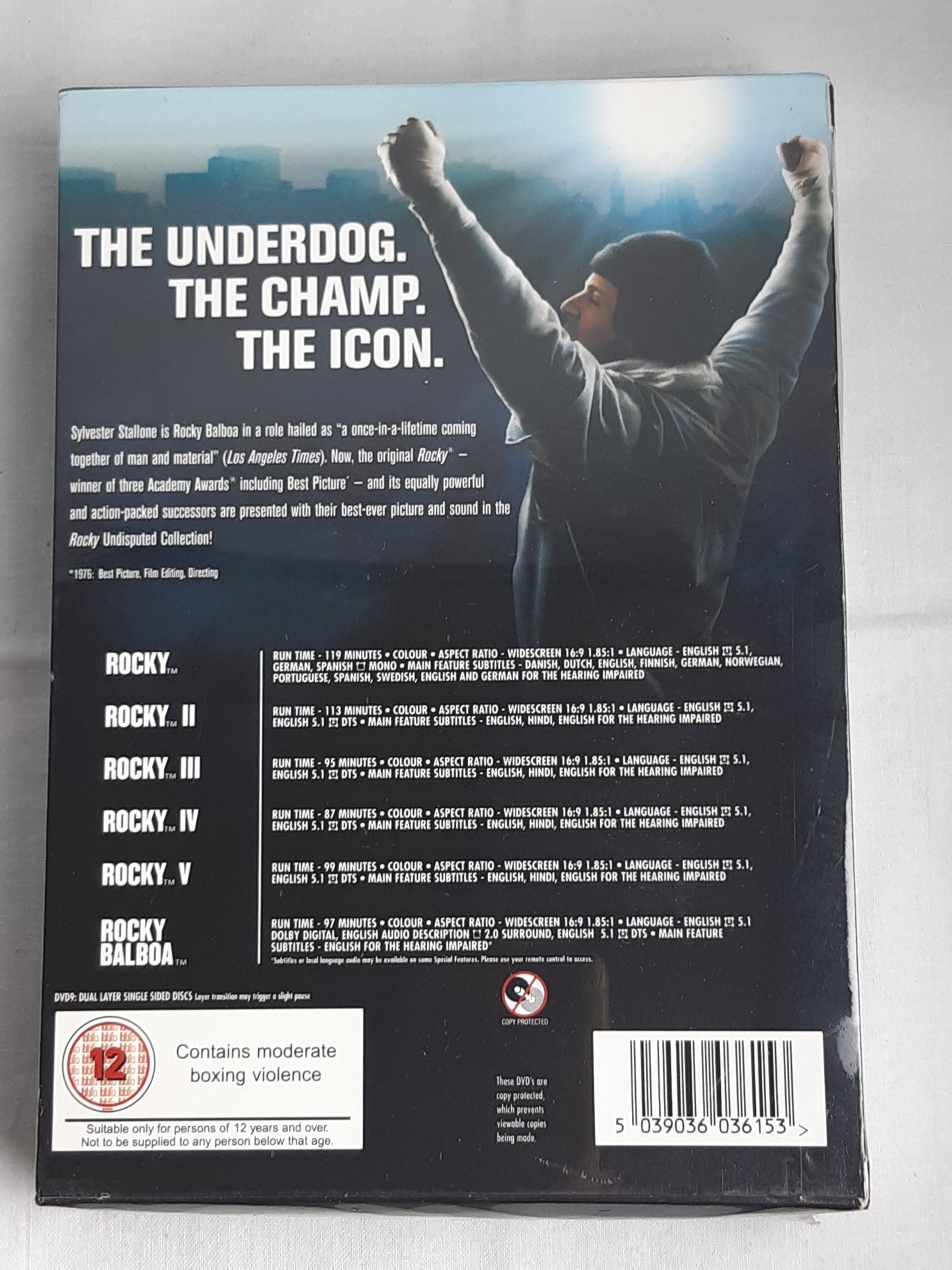 BNWT Rocky, The Undisputed Collection DVD Box Set