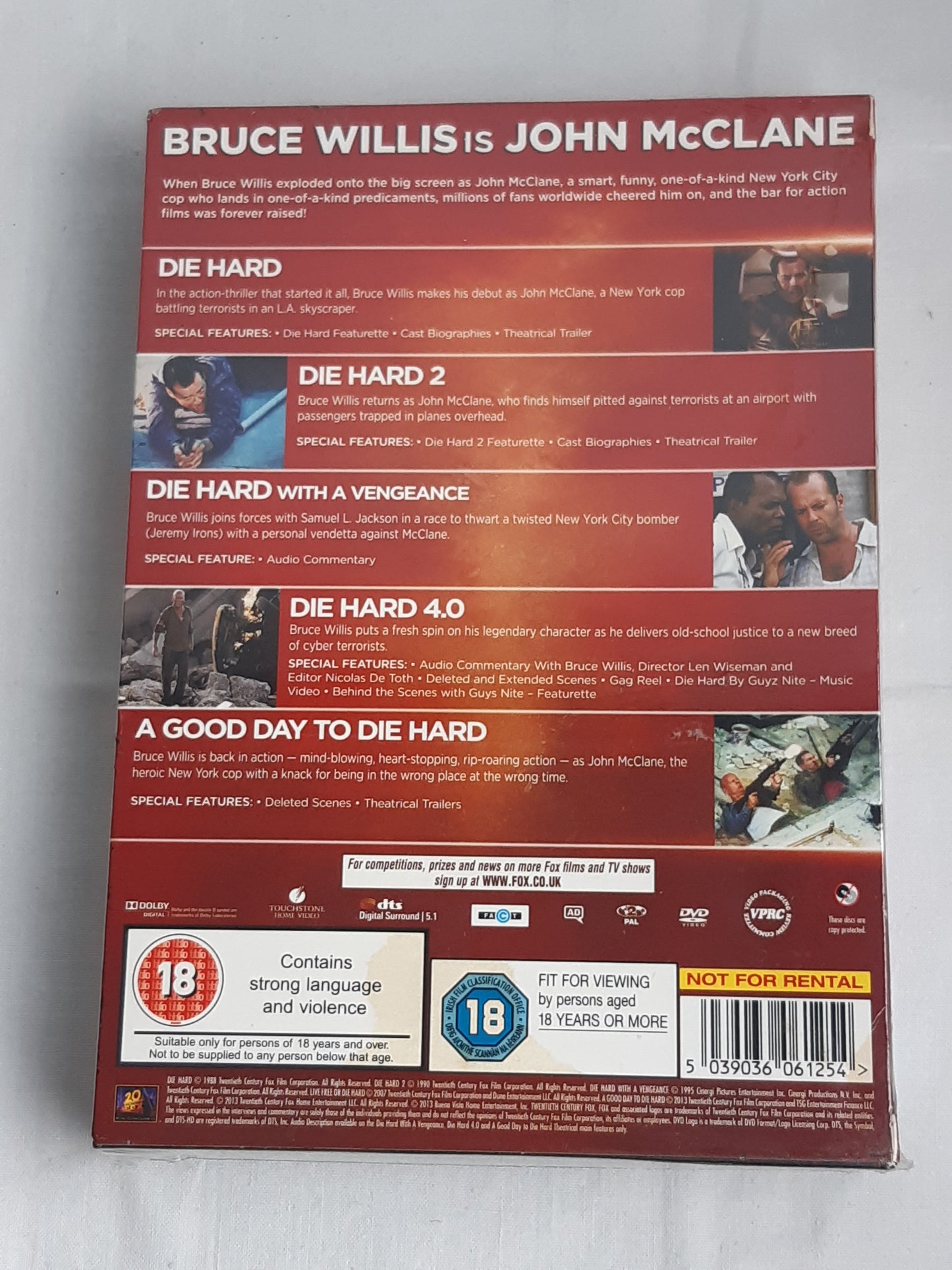 BNWT Die Hard, Legacy Collection DVD Box Set