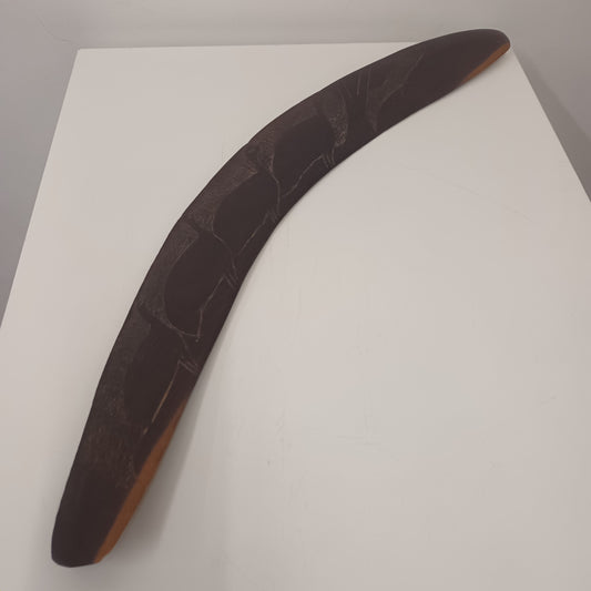 Aboriginal Tribal Art 22" Carved Boomerang