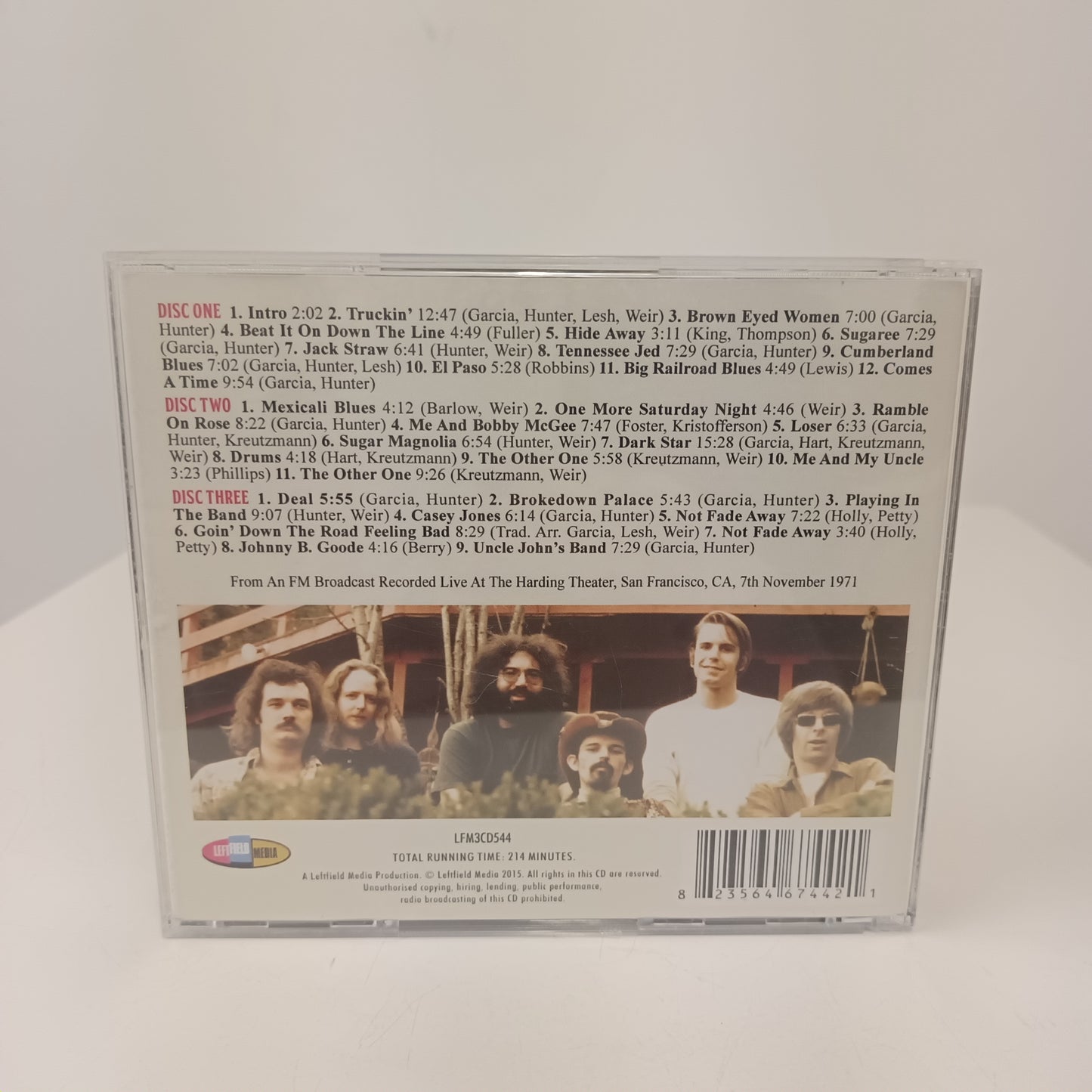 Grateful Dead Harding Theater 1971 3 CD Box Set