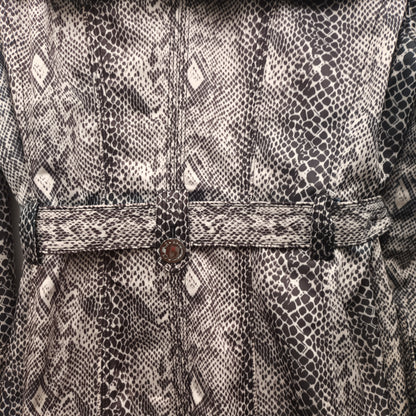 Star By Julien Macdonald Snake Animal Print Trench Coat Mack Size 16
