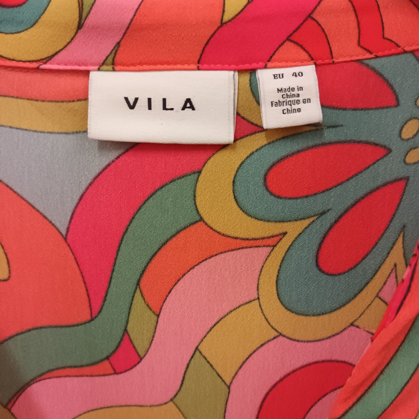 Vila Size 12 Summer Retro Style Maxi Dress