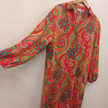 Vila Size 12 Summer Retro Style Maxi Dress