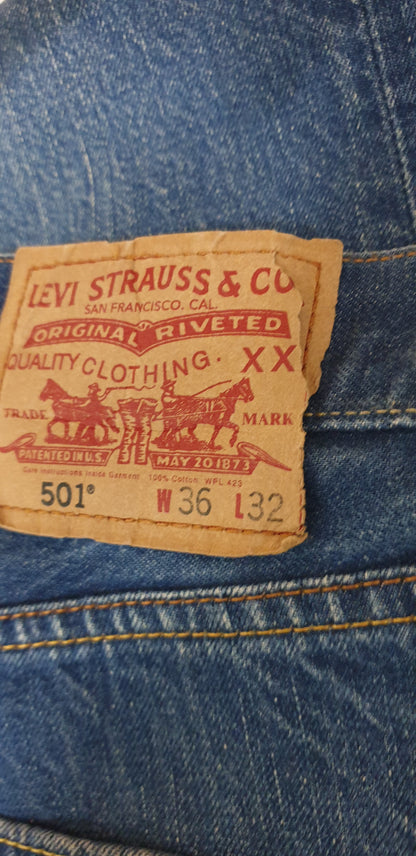 Levi Strauss Levi's 501 Blue Jeans Waist 36 Leg 32