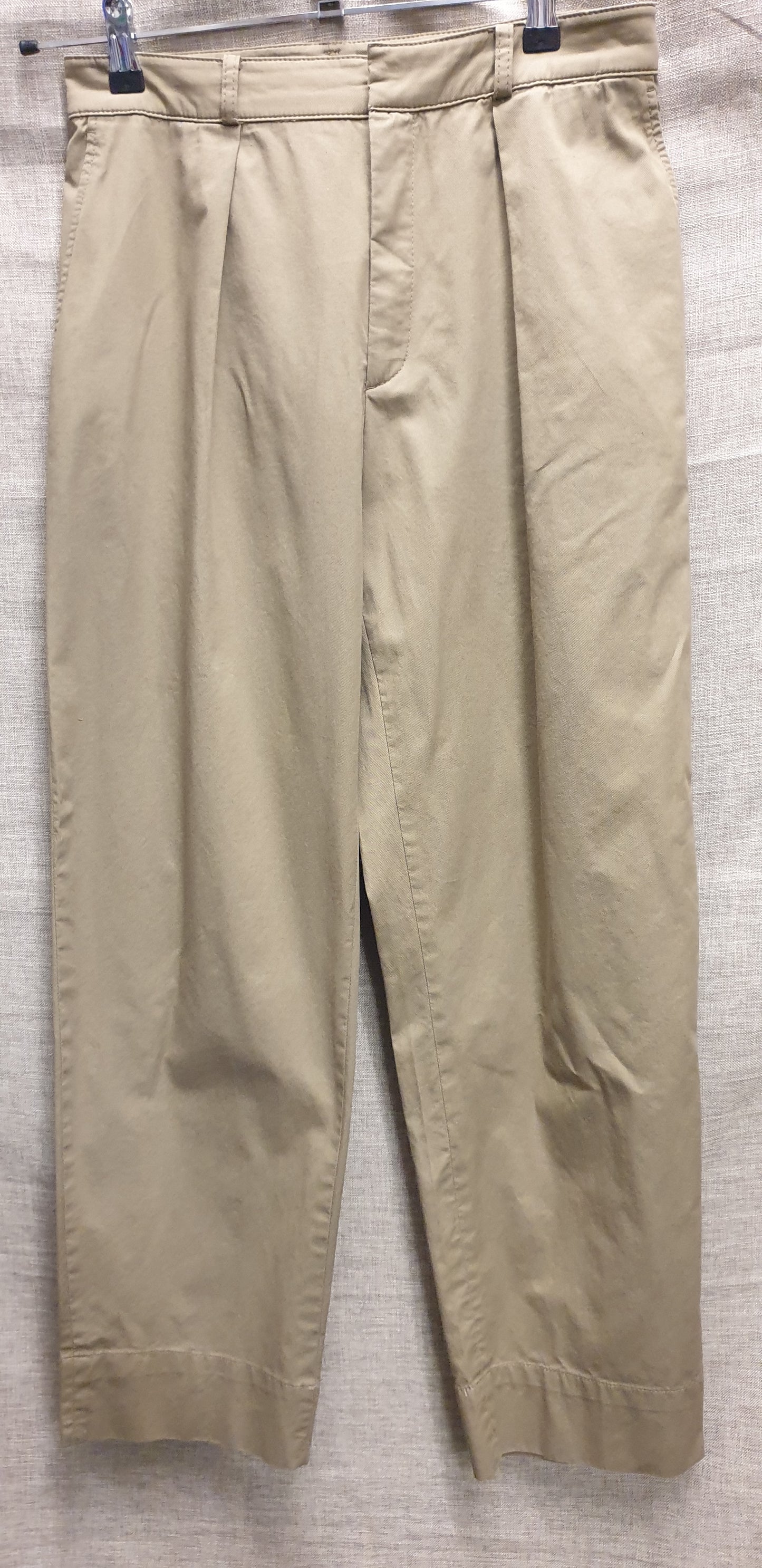 Massimo Dutti Light Brown Barrel Leg Trousers EUR38 UK 10