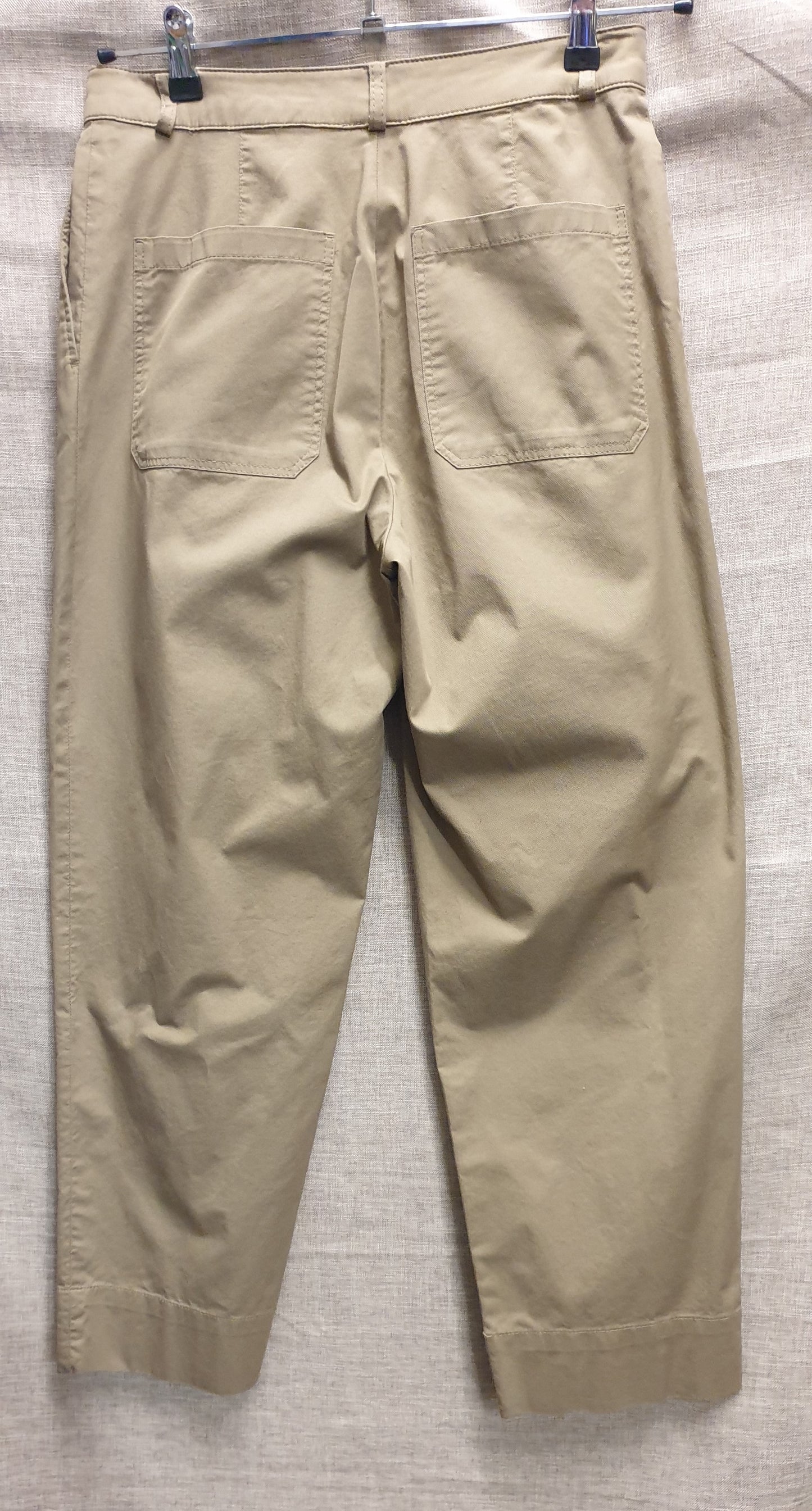 Massimo Dutti Light Brown Barrel Leg Trousers EUR38 UK 10