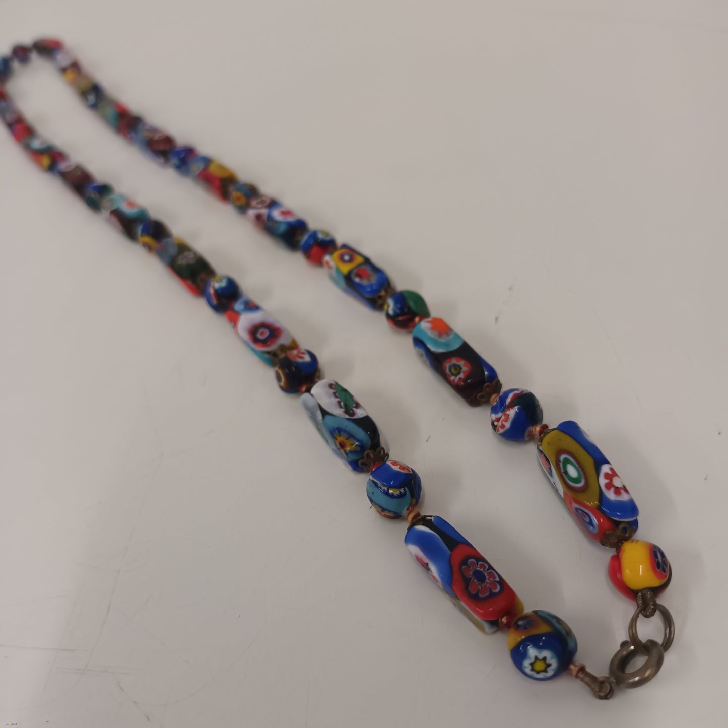 Vintage Murano Millefiori Glass Bead Necklace