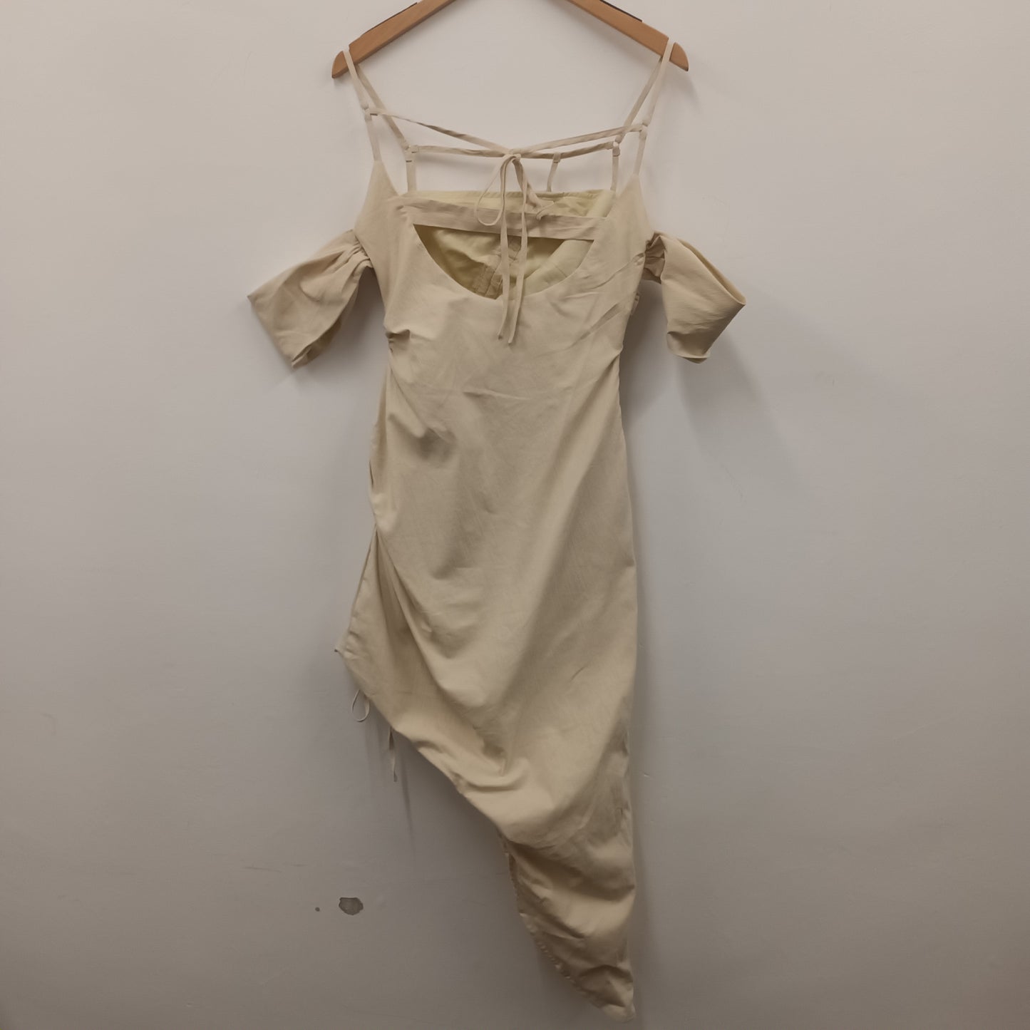 BNWT Missguided Size 10 Beige Asymmetric Dress