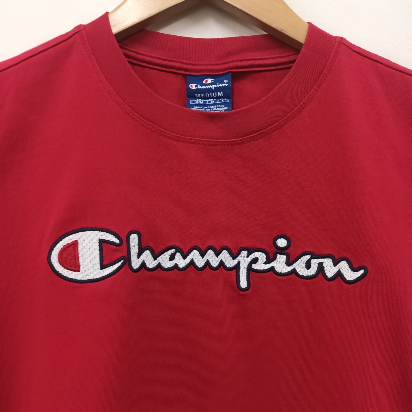 Champion Size Medium Red T Shirt