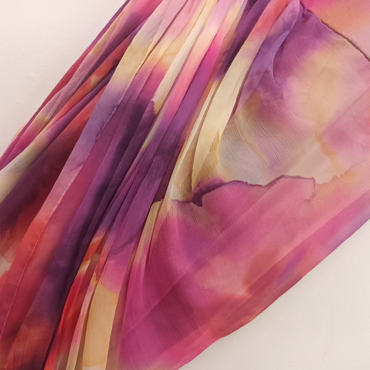Per Una Spezial Size 12 Pink Purple Tie Dye 100% Silk Dress