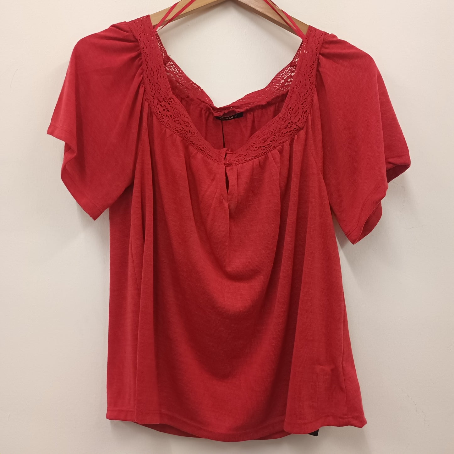 BNWT Roman Size 14 Red Summer Top