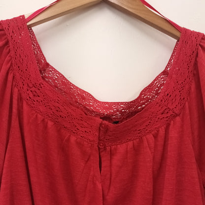 BNWT Roman Size 14 Red Summer Top