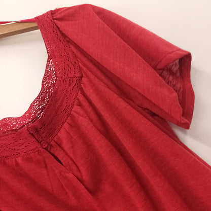 BNWT Roman Size 14 Red Summer Top