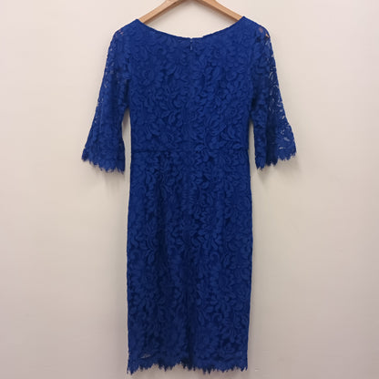 Coast Size 10 Blue Lace Dress
