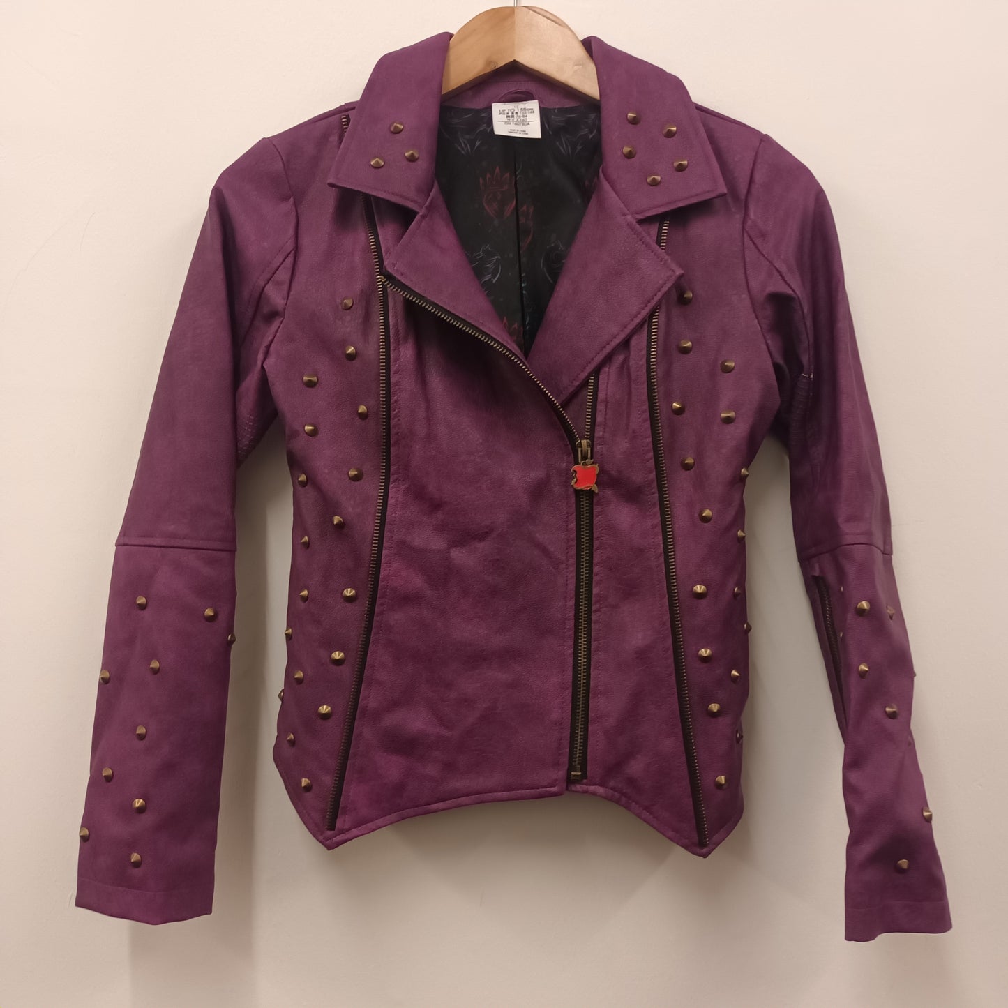 Disney Store 13 Years Descendants Purple Faux Leather Jacket